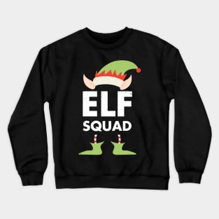 Elf Squad Funny Christmas Joke Crewneck Sweatshirt